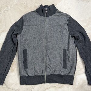 Banana Republic Men's Gray Full-Zip Sweater